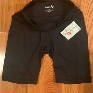 Size S black biker spandex shorts